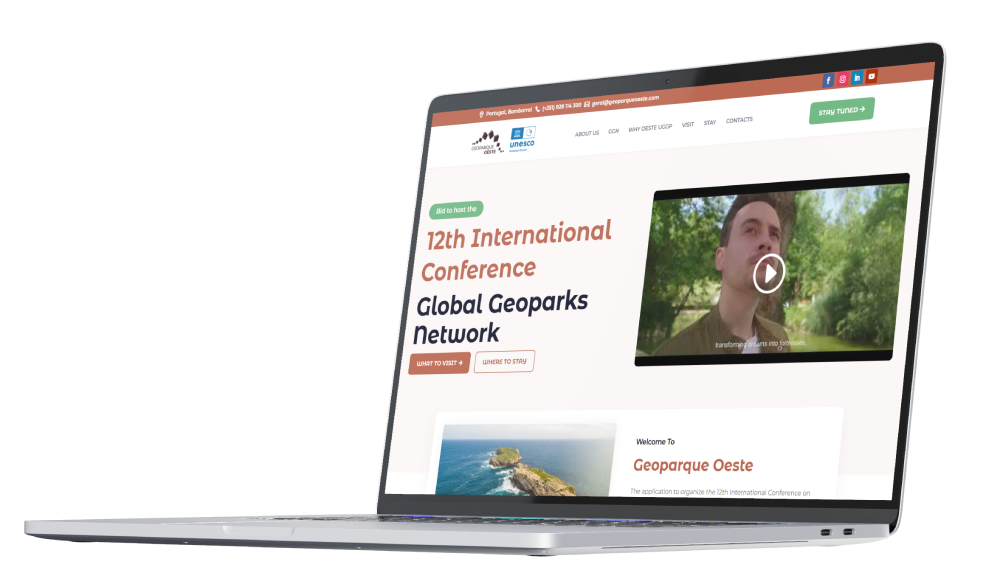 criação de sites: exemplo do GeoparqueOeste criação de sites: exemplo do GeoparqueOeste